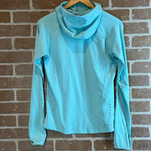 Nike Dri Fit Top Running Hoodie Size Small Aqua Athletic Top Pullover Women’s - Picture 4 of 9